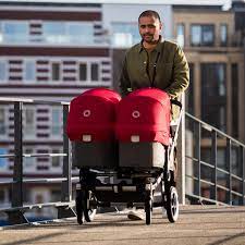 Duo Bugaboo gemellare Donkey 3 - Nero/rosso - Ricondizionato
