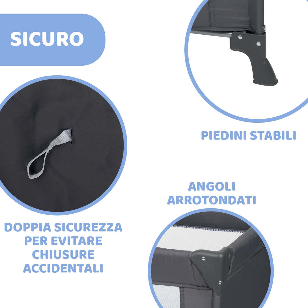 Lettino da viaggio/campeggio Chicco Good Night - Ricondizionato -